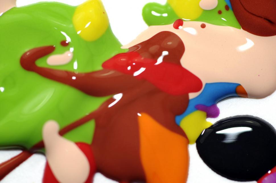 Free Image of Paint colors spilled 