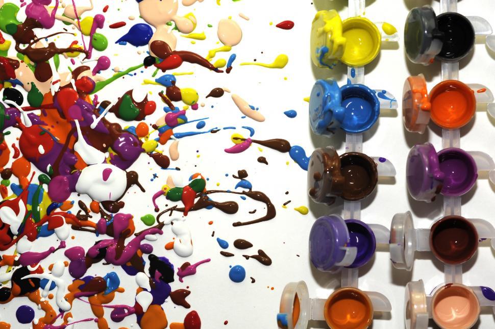Free Image of Assorted Watercolor Paint  