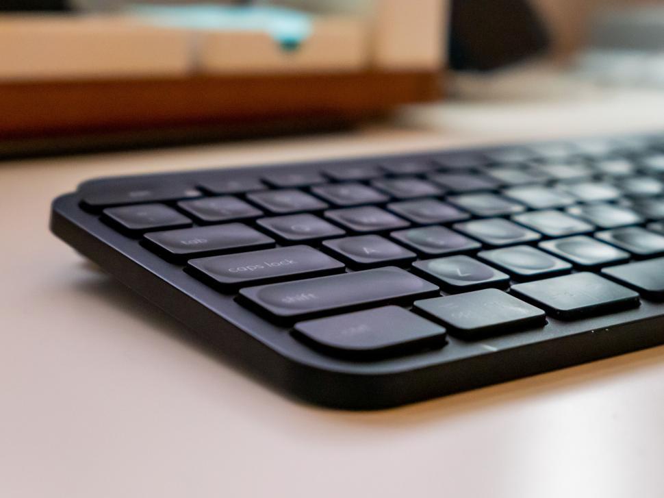Free Image of Close view of black modern computer keyboard 