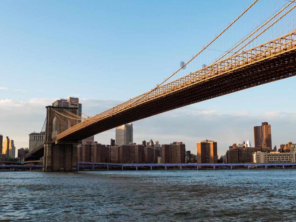 Free Image of Brooklyn Bridge with Manhattan skyline 