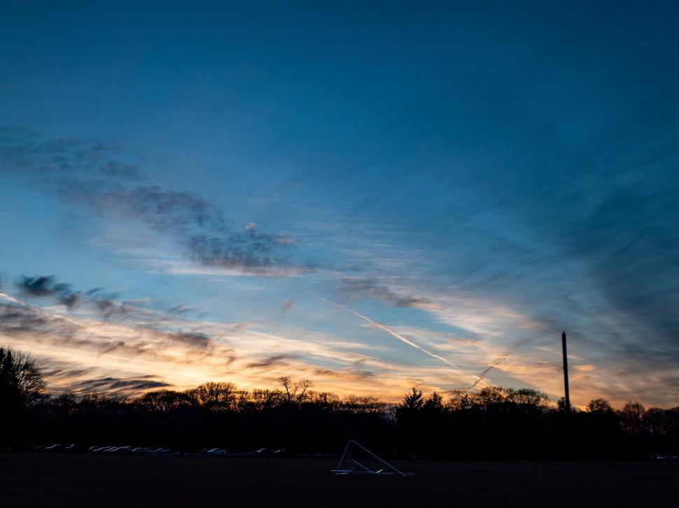 Free Image of Twilight sky with colorful cloud formations 