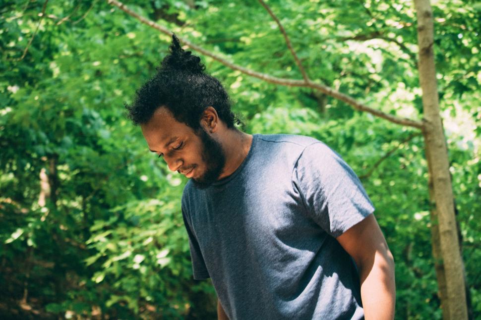 Free Image of Man enjoying solitude in nature 