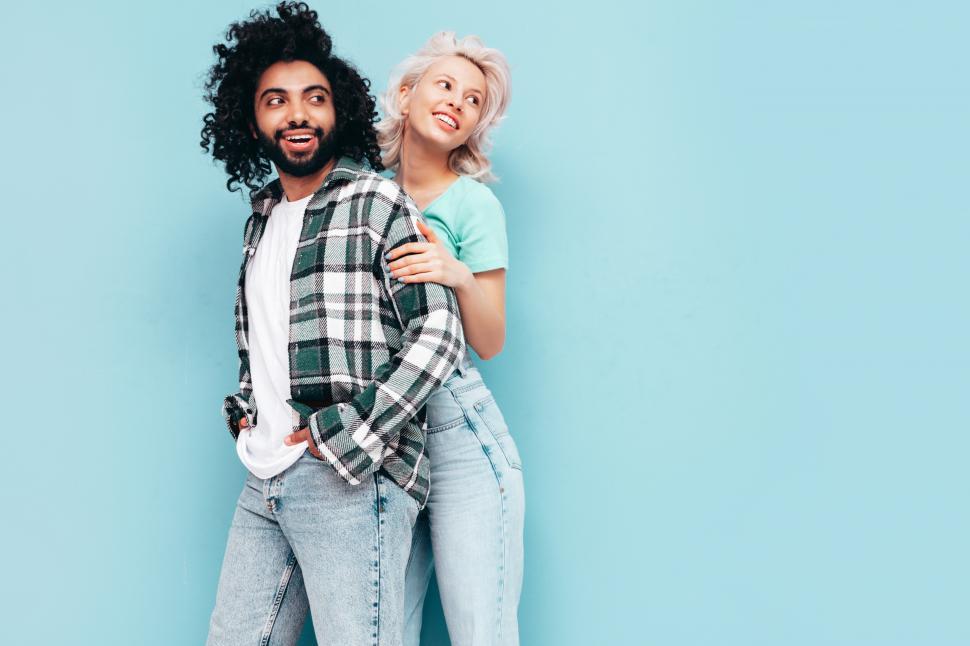 Free Image of A man and woman posing for a picture 