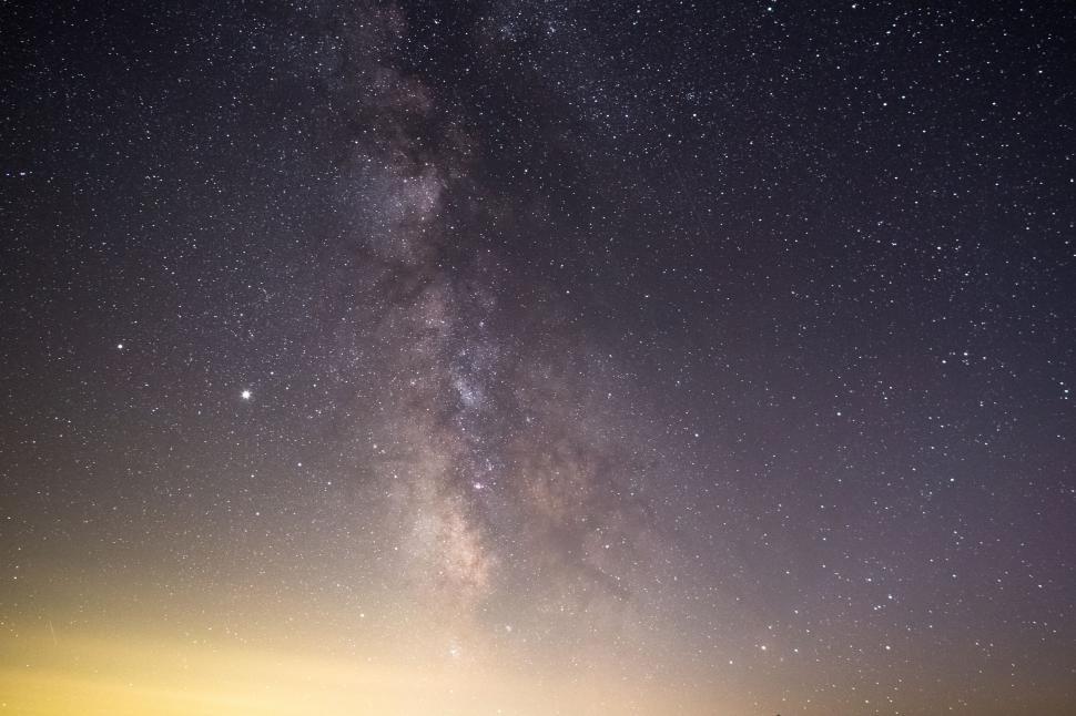 Free Image of Starry night sky with visible Milky Way galaxy 