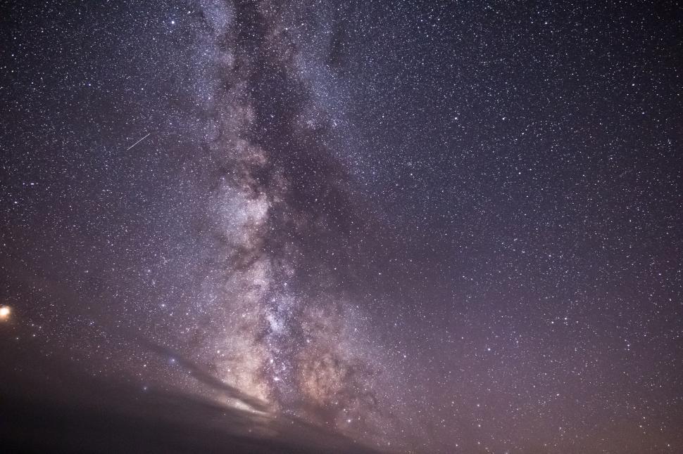 Free Image of Starry night sky with Milky Way galaxy 
