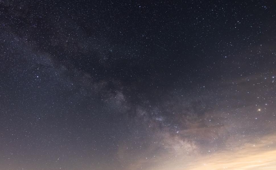 Free Image of Starry night sky with Milky Way galaxy 