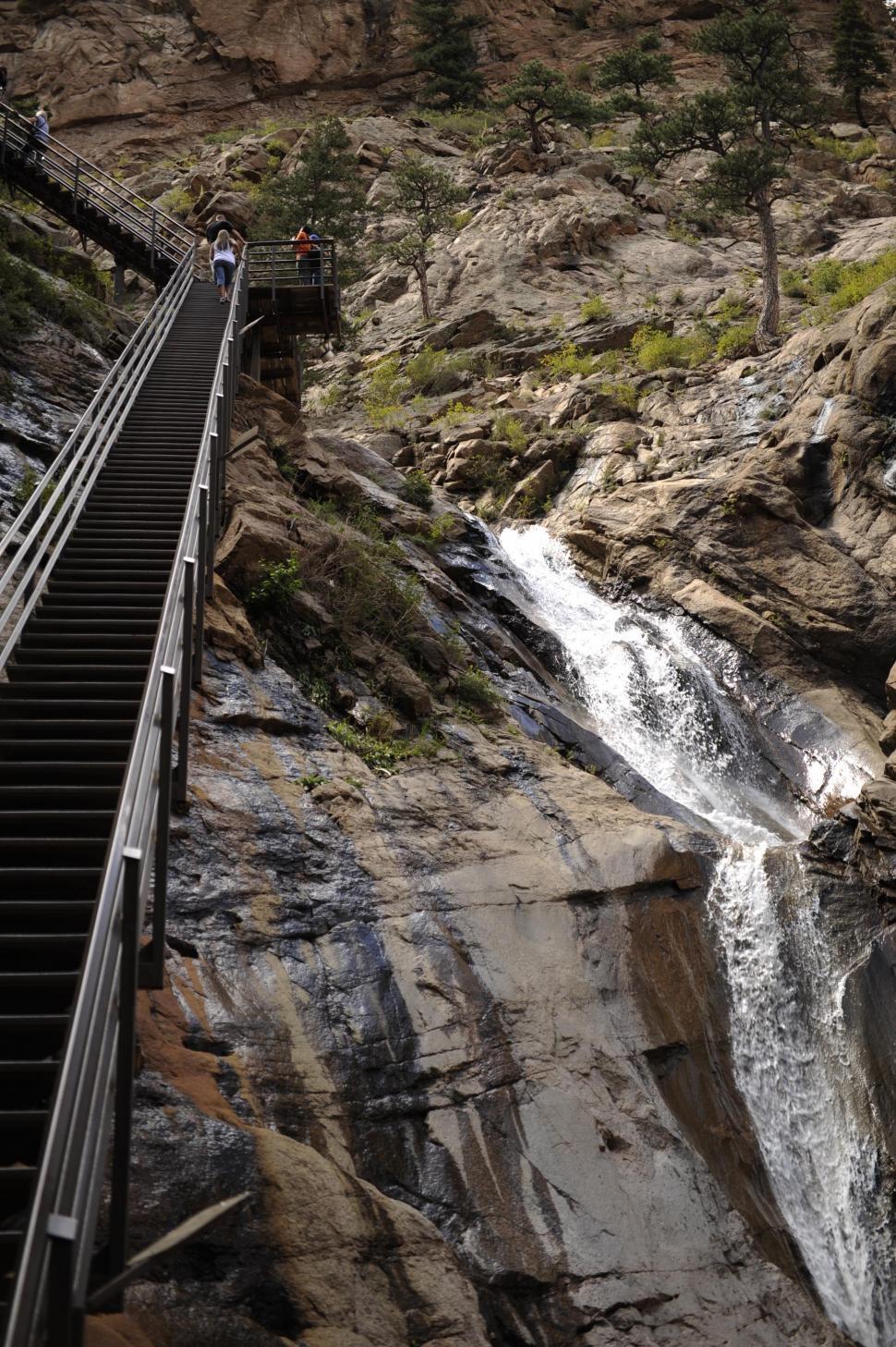 Free Image of Stairs on rock mountain  