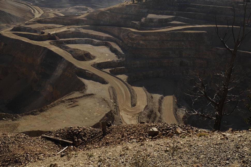Free Image of Dirt roads on mining field  