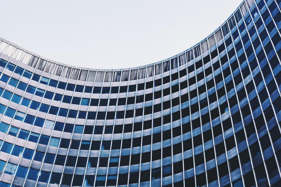Free Image of Curved facade of a contemporary building 