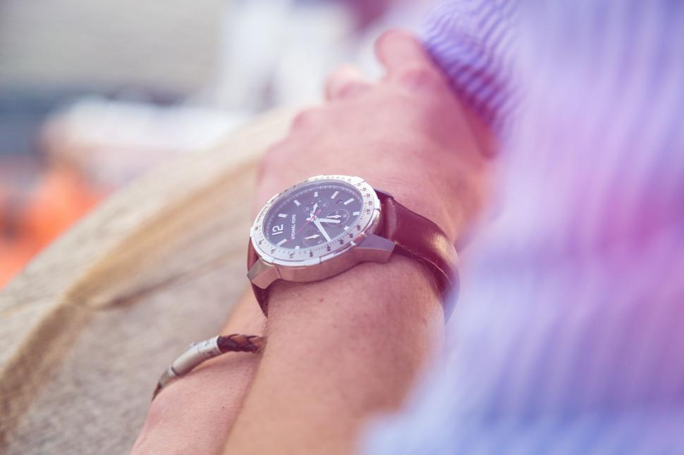 Free Image of Elegant wristwatch on a man s wrist 