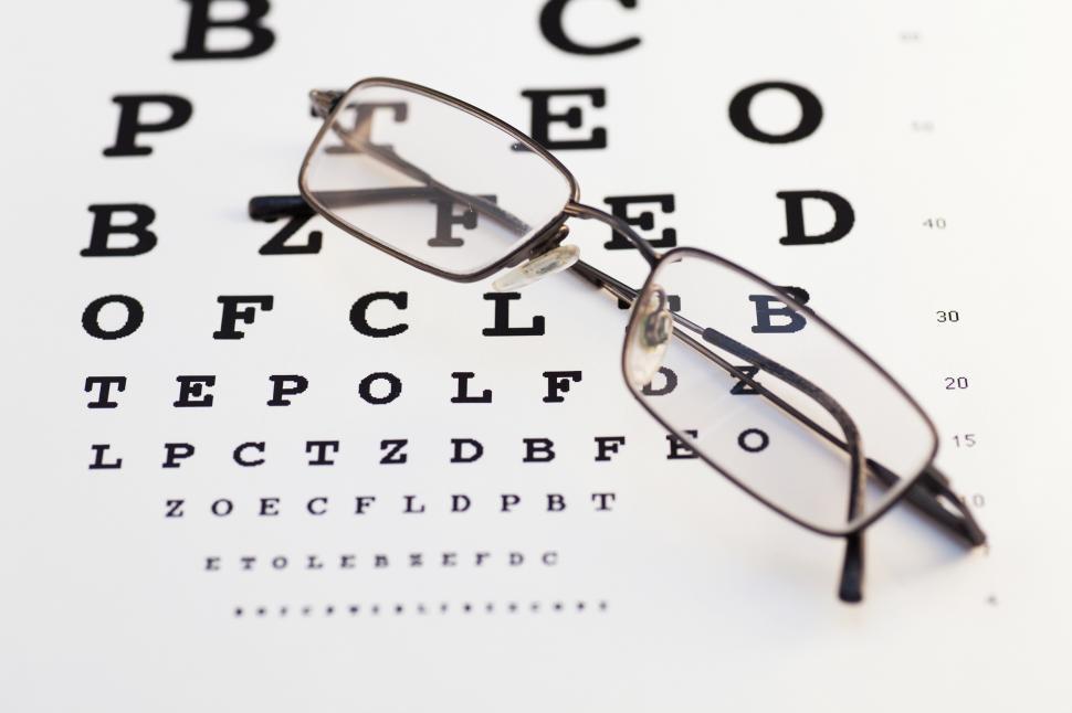 Free Image of Glasses and chart 