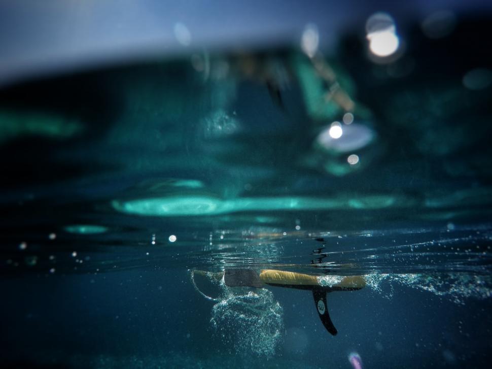 Free Image of Underwater view with a fishing lure 