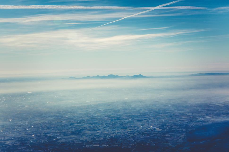 Free Image of Serene landscape with mountain and sky view 