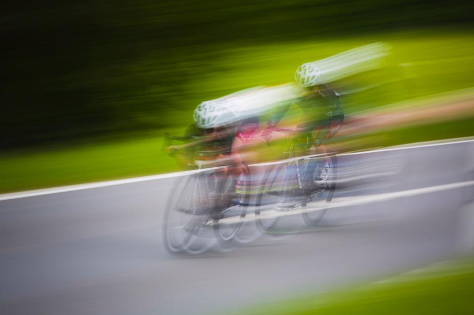 Free Image of Cyclists in motion on the road 