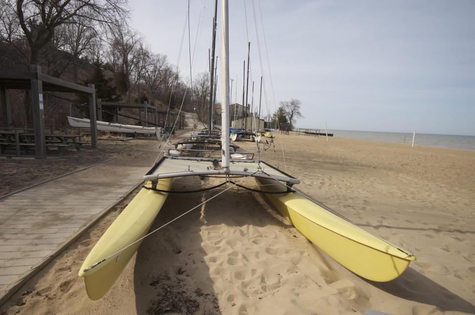 Free Image of Catamaran sailboat 