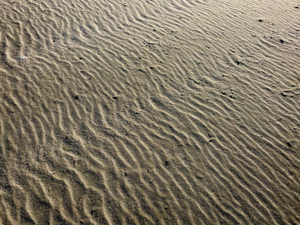 Free Image of Rippled Textures in Beach Sand 