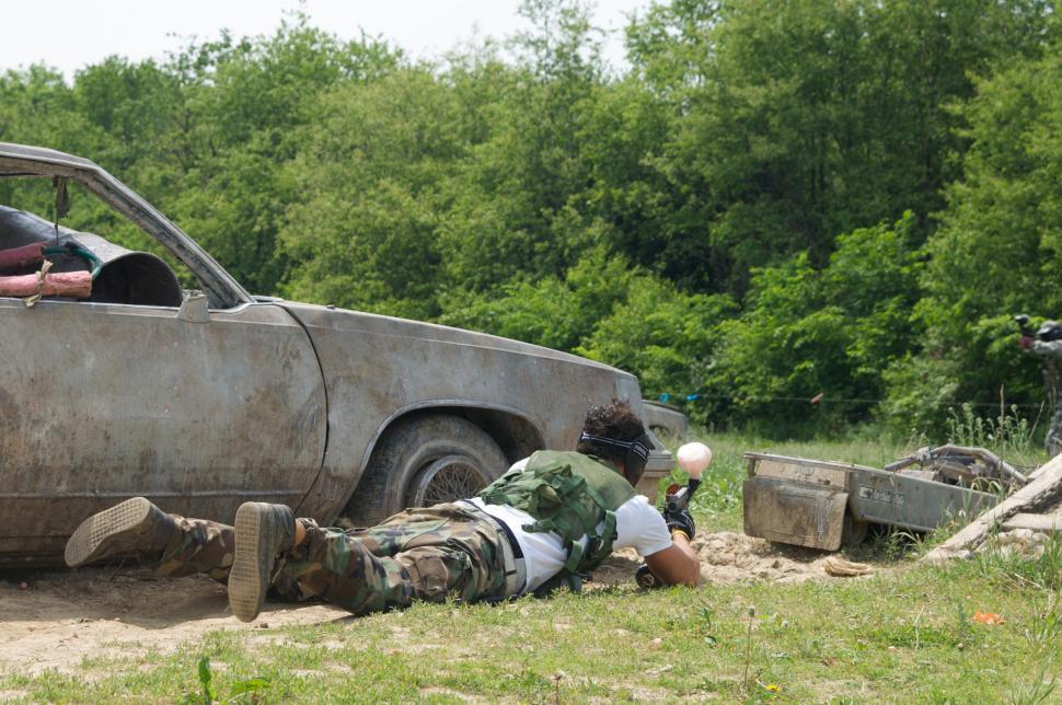 Free Image of Paintball game 
