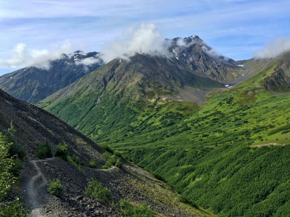Free Image of Dirt Road Leading to Mountain Range 