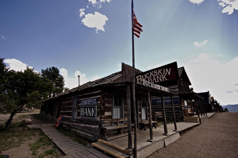 Free Image of Old western bank 