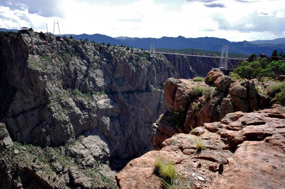 Free Image of Bridge across canyon 
