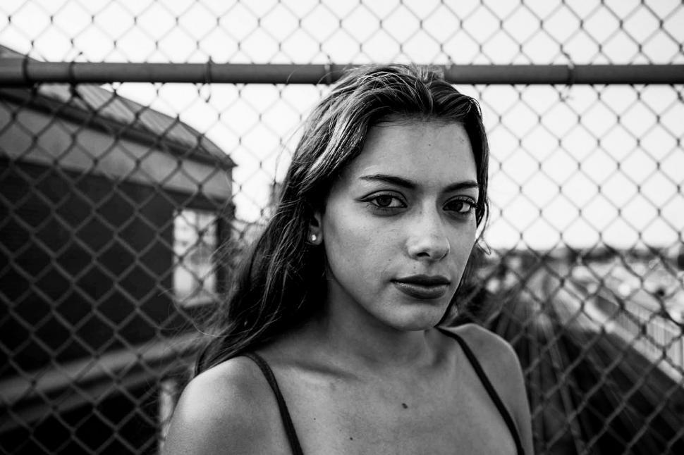 Free Image of Black and white dramatic urban portrait 