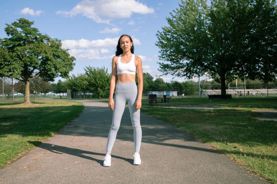 Free Image of Athletic woman on park path 