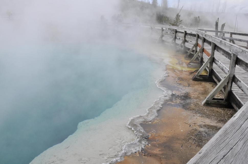 Free Image of Hot spring in Yellowstone National Park 