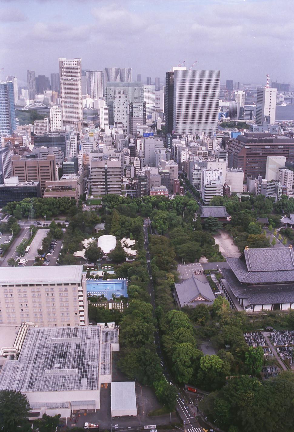 Free Image of Aerial view of a dense city layout 