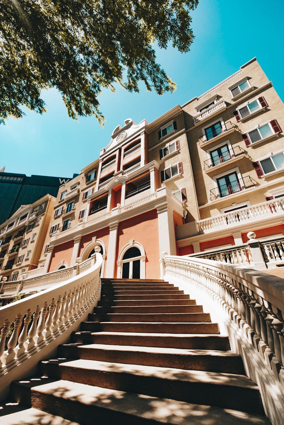 Free Image of Staircase leading to elegant building 