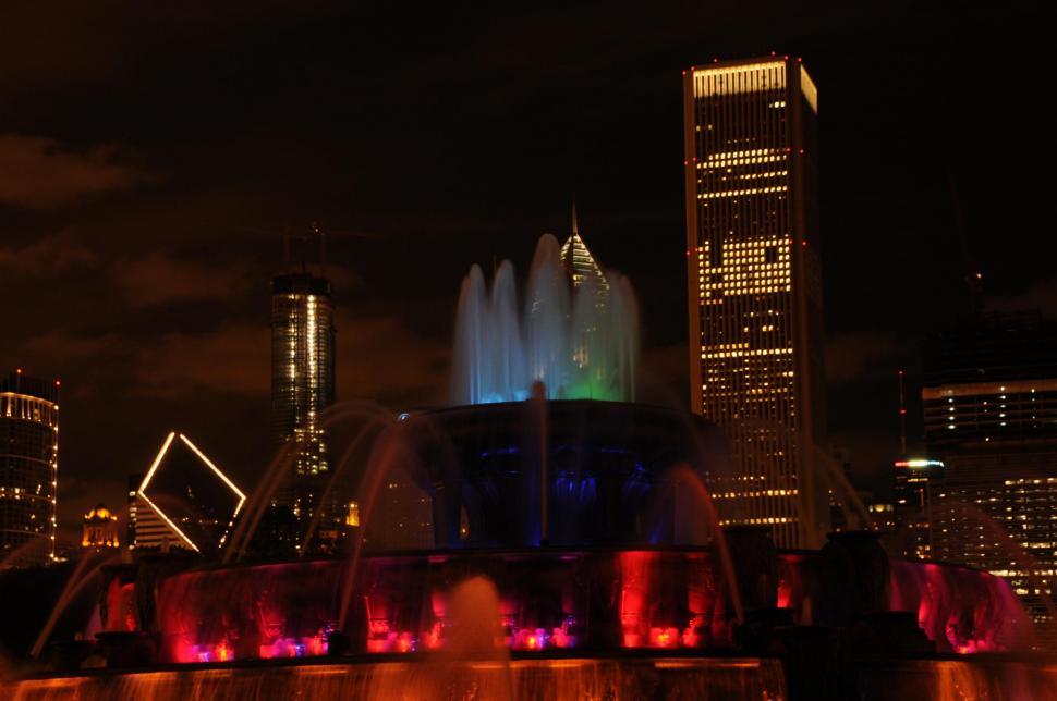 Free Image of Colorful fountain 