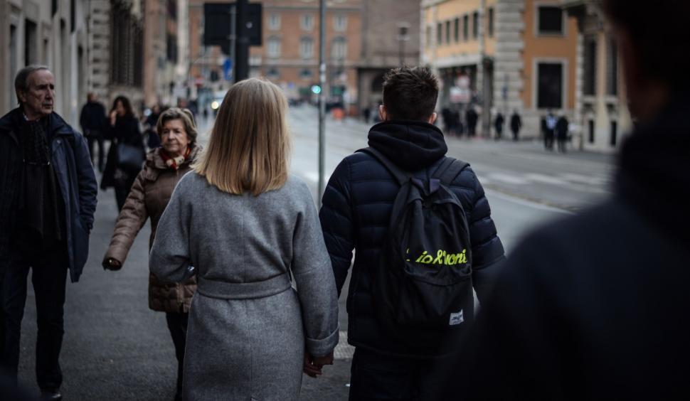 Free Image of People walking on a city street 