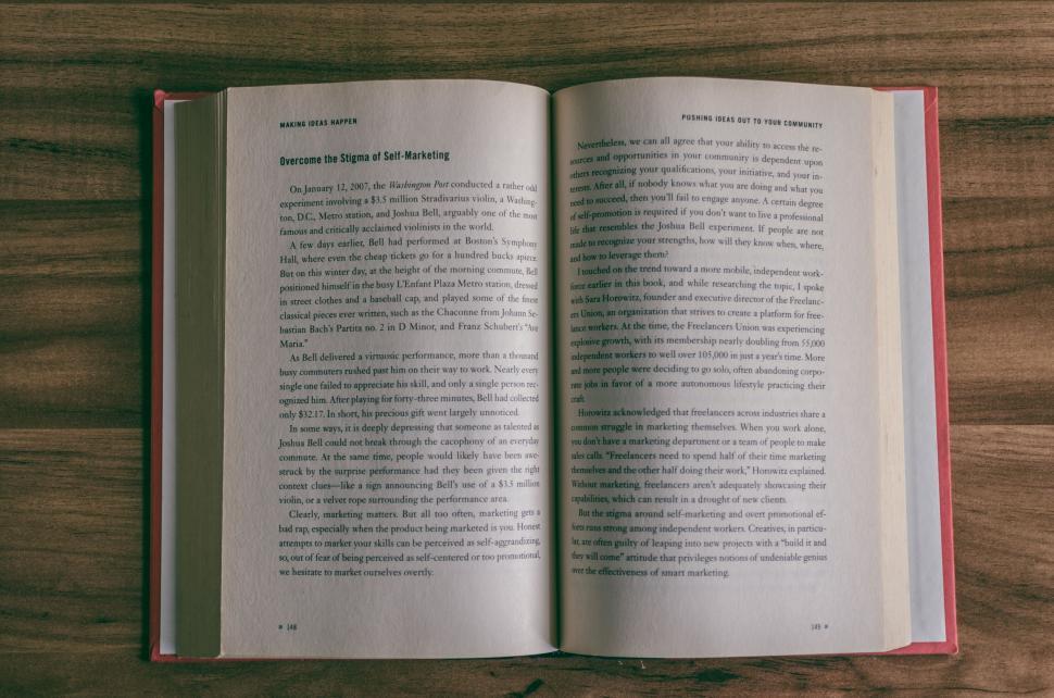 Free Image of Open book on a wooden background 