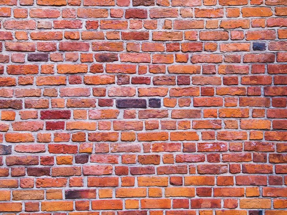 Free Image of Colorful brick wall texture background 