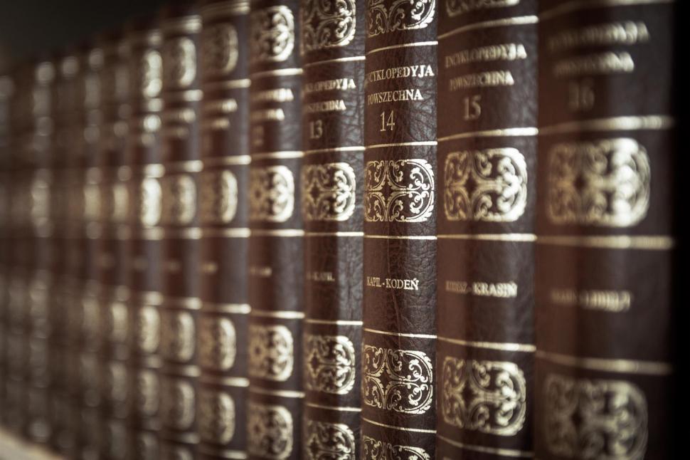 Free Image of Vintage book collection on a shelf 