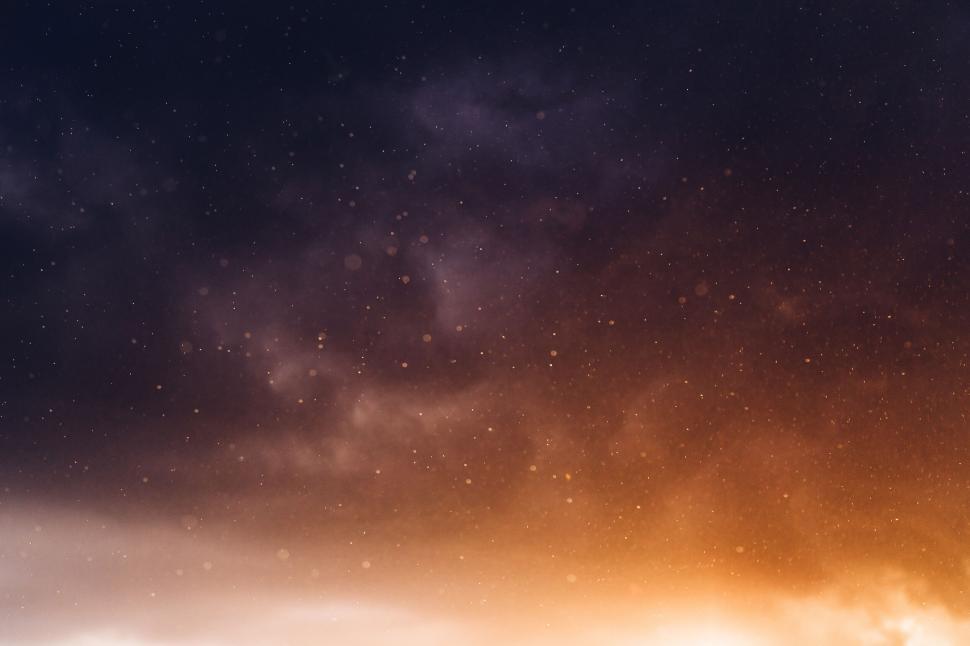 Free Image of Cosmic sky with stars and warm glow 