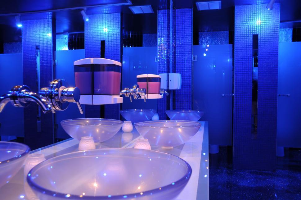 Free Image of Blue restroom 