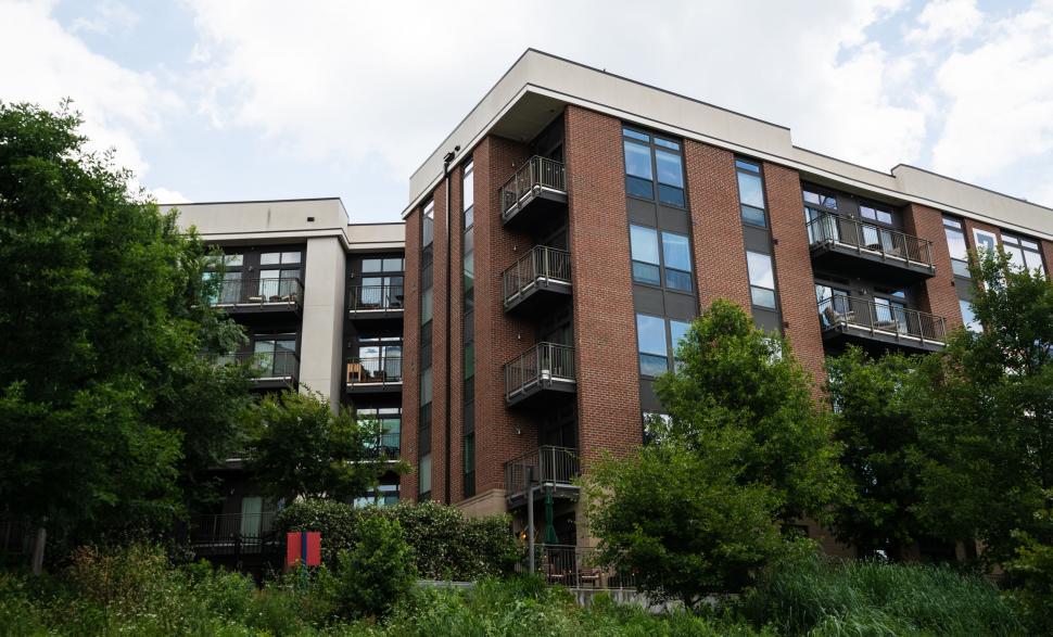 Free Image of Modern apartment building with balconies 