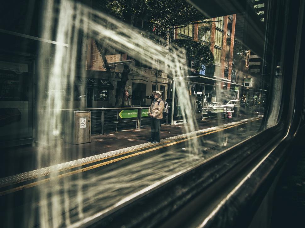 Free Image of View from the window of a train in motion 