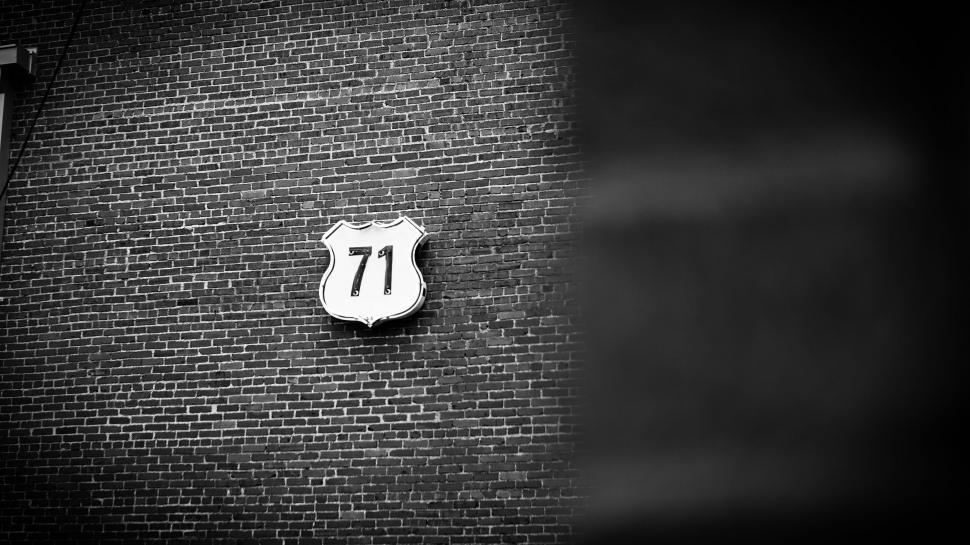 Free Image of Moody black and white brick wall 