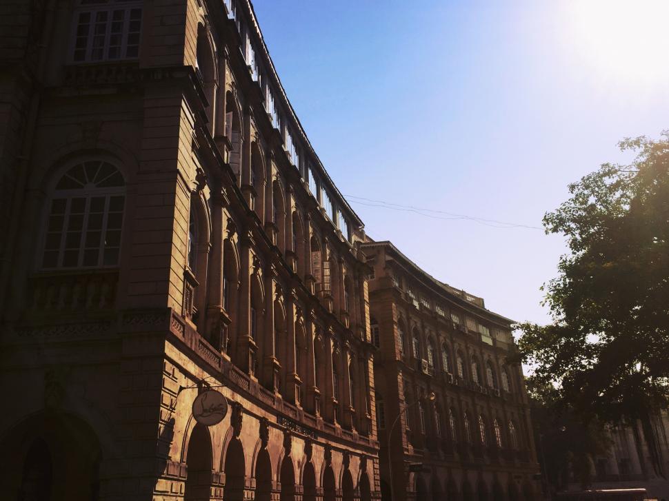 Free Image of Historic building facade with sunlight 
