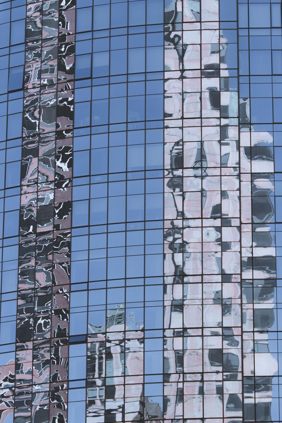 Free Image of Abstract reflections on glass facade 