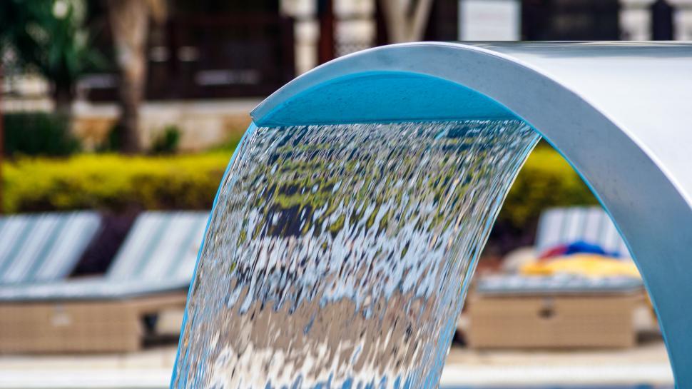 Free Image of Flowing water feature in a park setting 