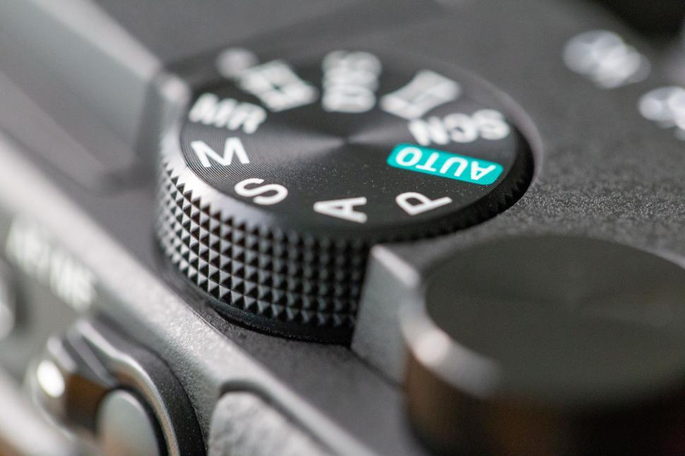 Free Image of Camera mode dial in close-up view 