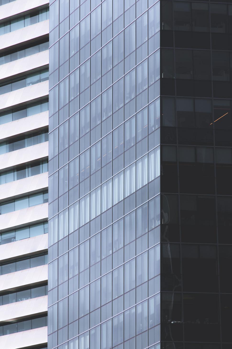 Free Image of Modern building facade with reflective windows 