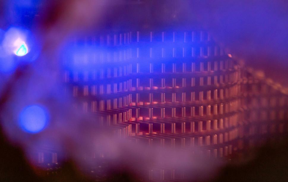 Free Image of Abstract blue and purple light pattern 