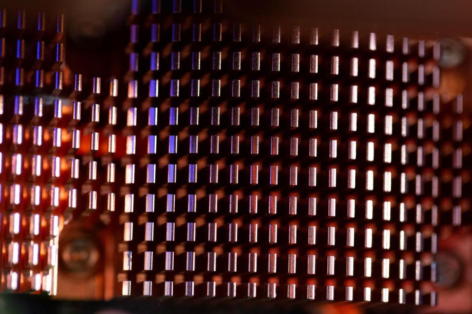 Free Image of Close-up of a metallic grille texture 
