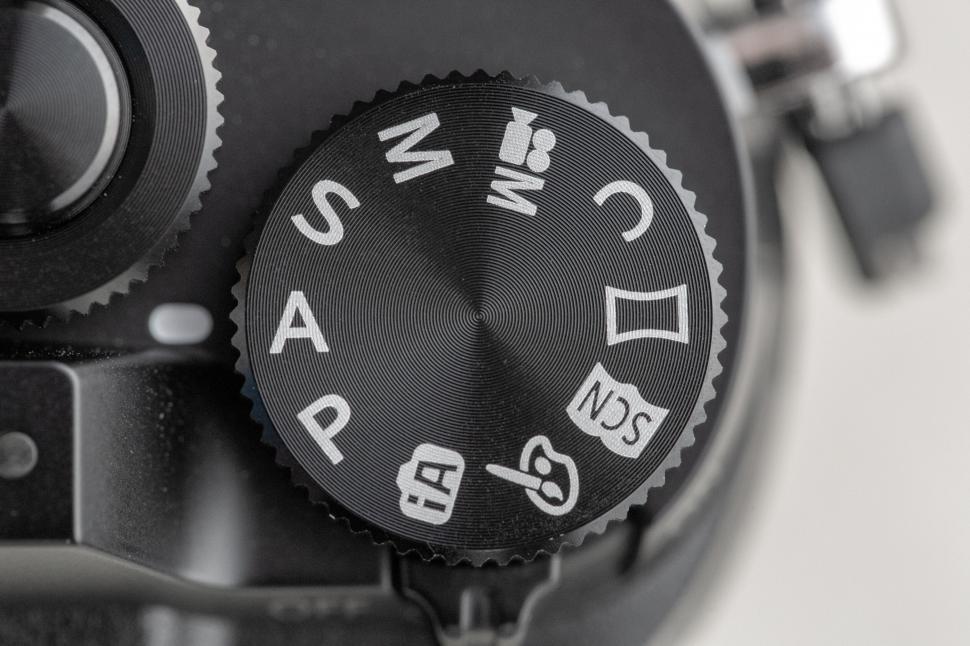 Free Image of Close-up of a camera mode dial 