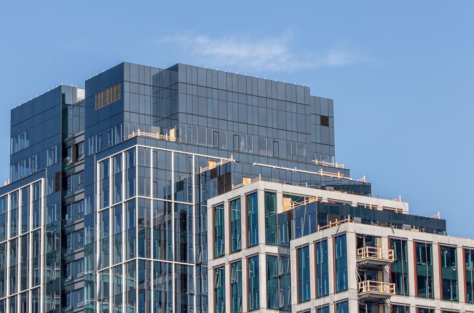 Free Image of Modern urban construction with structural details 