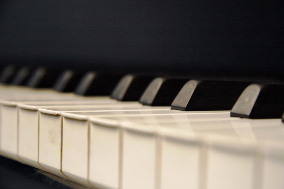 Free Image of Piano keys at eye level 