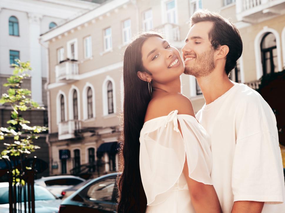 Free Image of A man and woman posing for a picture 
